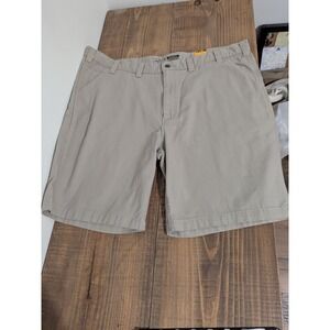 NWT Carhartt Men's 44 Beige Relaxed Fit Rugged Flex Canvas Work Shorts 10 Inseam